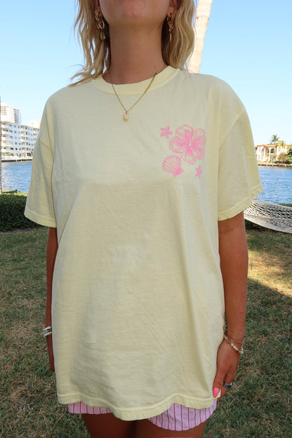 Banana Pink Tropical Comfort Colors Tee