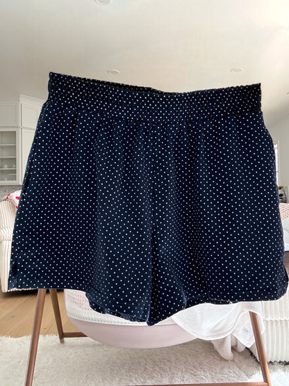 Navy Blue Polka Dot Loungewear Shorts