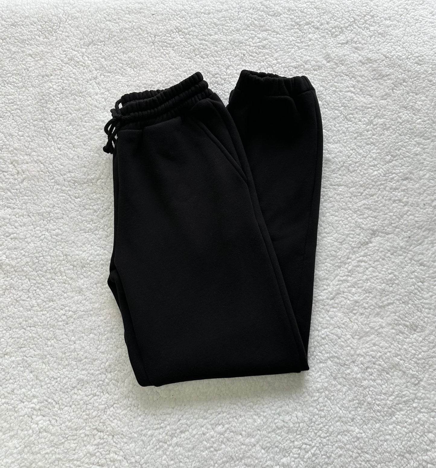 Black Basic Blank Jogger Sweatpants