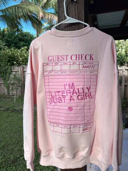 TRADESHOW I'm Literally Just A Girl Sweatshirt
