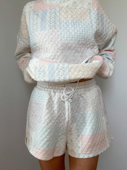 TRADESHOW Shades Of Blue Quilted Pastel Shorts