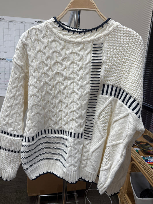 Navy Simple Girly Sweater