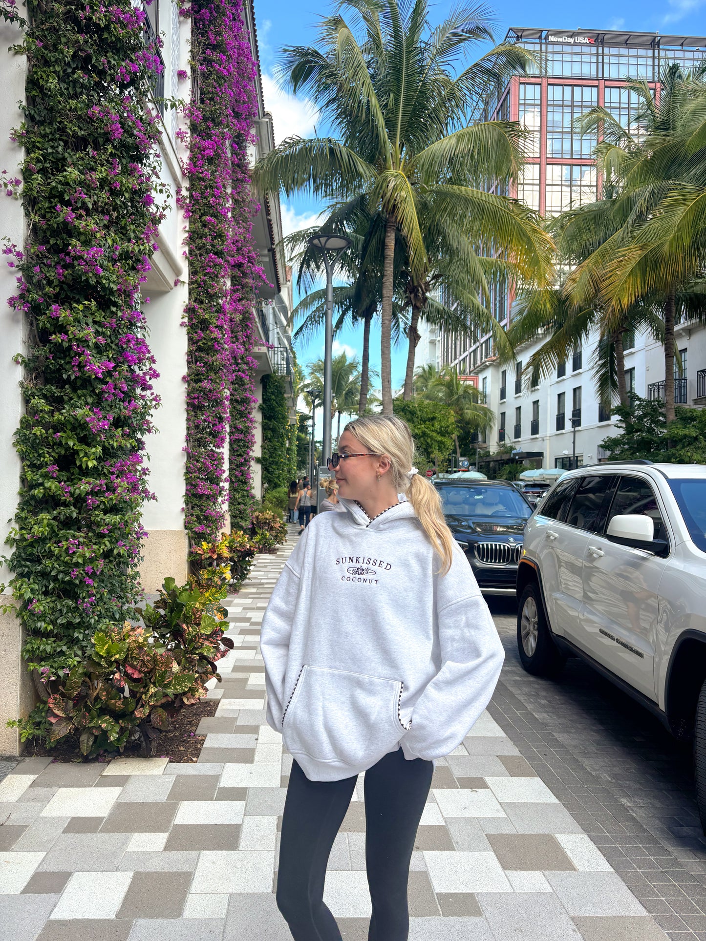 Pearl Grey Lexi Stitched Sunkissedcoconut Hoodie