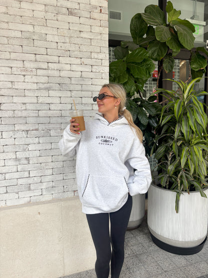 Pearl Grey Lexi Stitched Sunkissedcoconut Hoodie