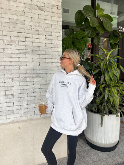 Pearl Grey Lexi Stitched Sunkissedcoconut Hoodie