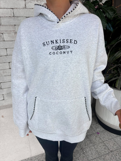 Pearl Grey Lexi Stitched Sunkissedcoconut Hoodie