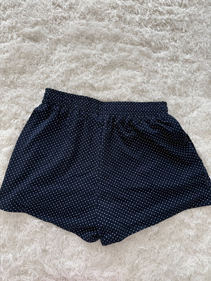 Navy Blue Polka Dot Loungewear Shorts