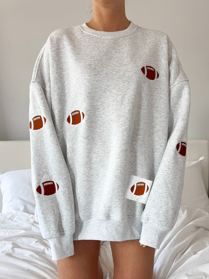 Football Game Day Embroider Sweatshirt