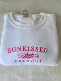 Embroider Pink Sunkissedcoconut Sweatshirt