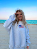 AMERICAN FLAG EMBROIDER SWEATSHIRT