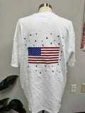AMERICAN FLAG EMBROIDER STAR TEE