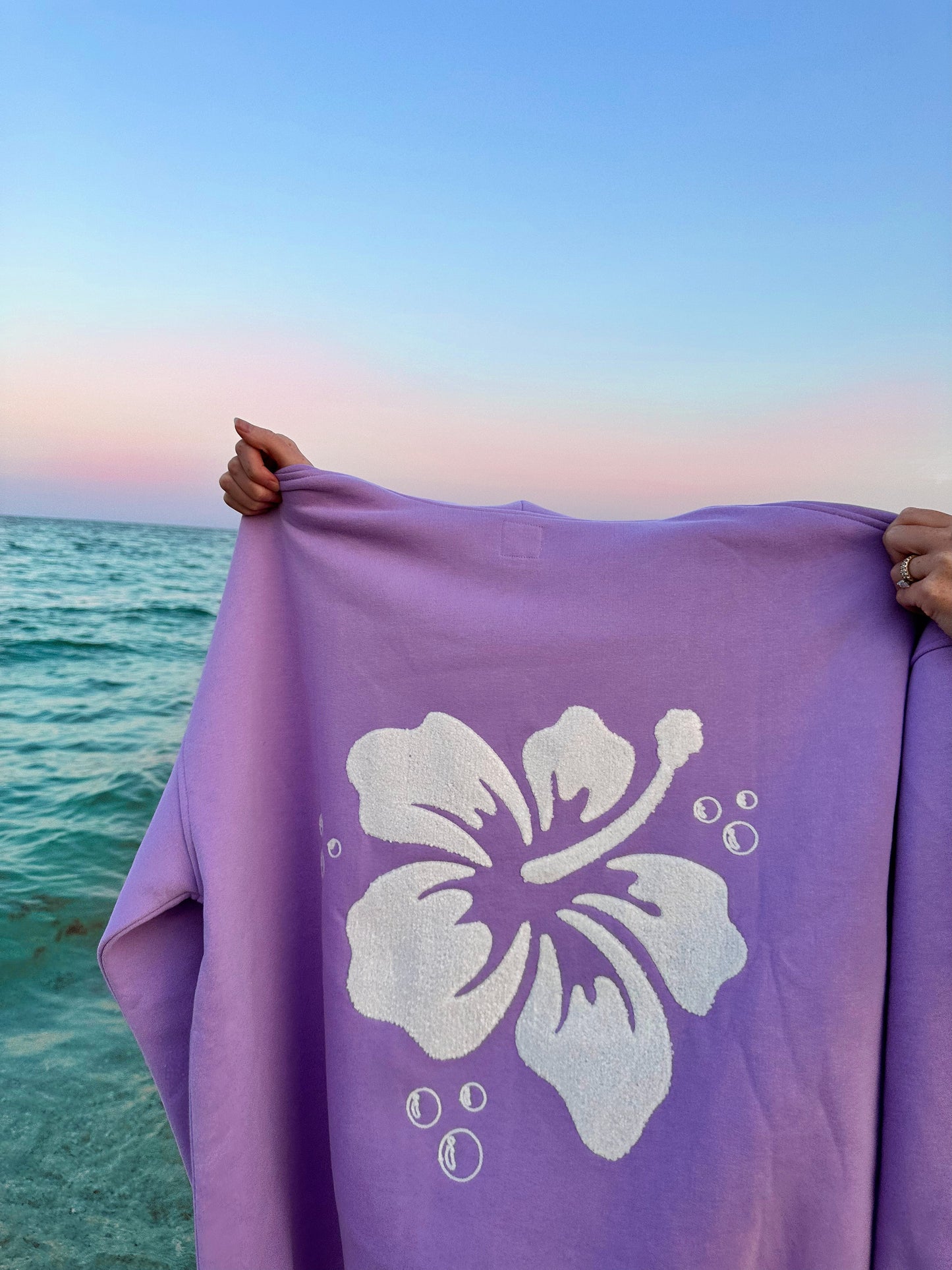 Hibiscus Flower Towel Embroider Hoodie