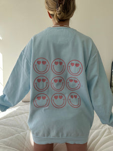Heart Eyed Smiley Face Sweatshirt