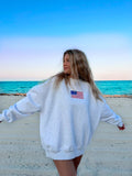 AMERICAN FLAG EMBROIDER SWEATSHIRT