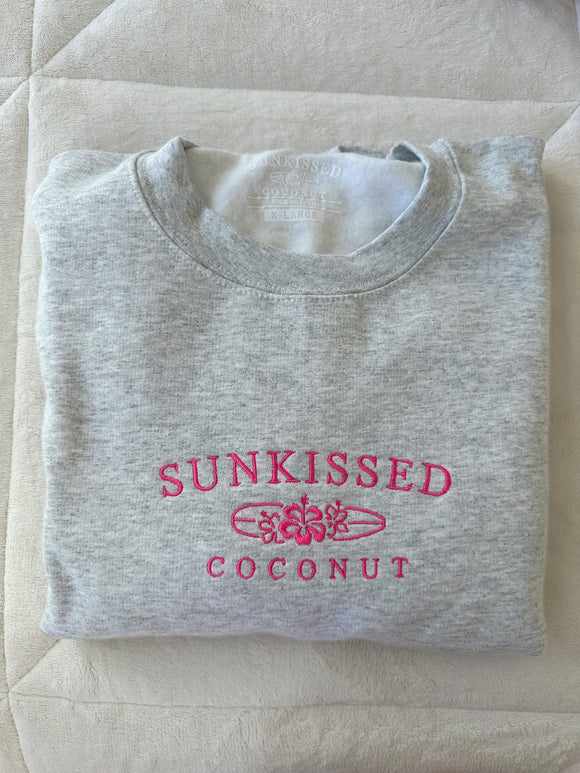 Gray Embroider Sunkissedcoconut Sweatshirt